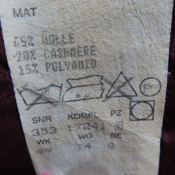 Vintage Hugo Boss Cashmere Wool Bomber Jacket Blue Full Zip Quilted Liner Medium - Picture 10 of 14